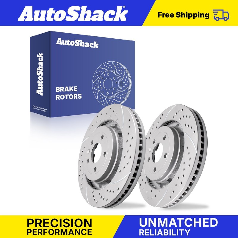 Front Drilled Slotted Brake Rotors Pair for Ford Explorer Flex Lincoln MKS