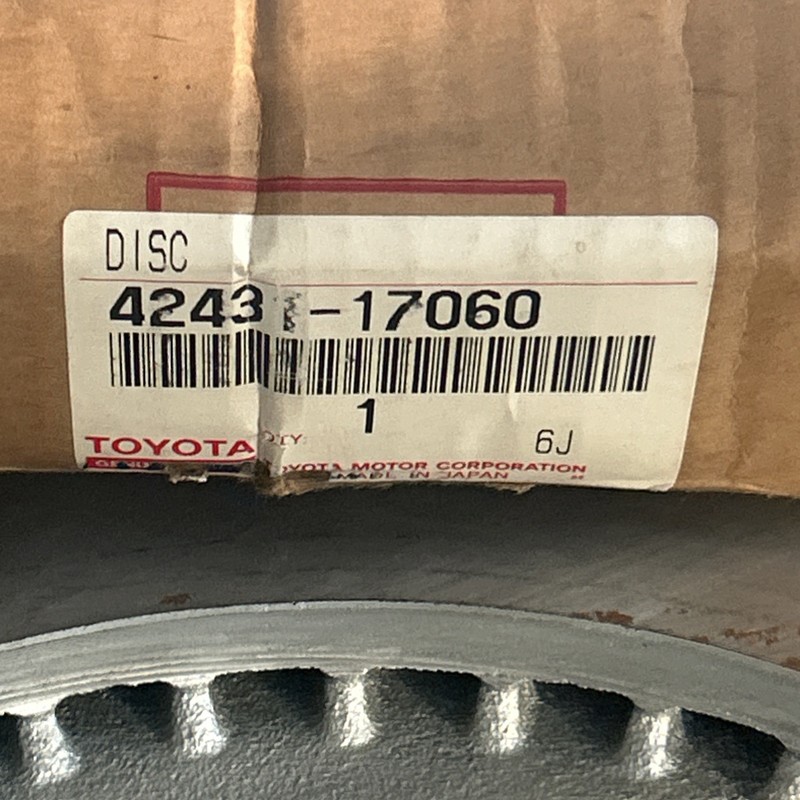 NOS Genuine Toyota 91-95 MR2 Turbo Rear Brake Disc Rotor 42431-17060 gallery