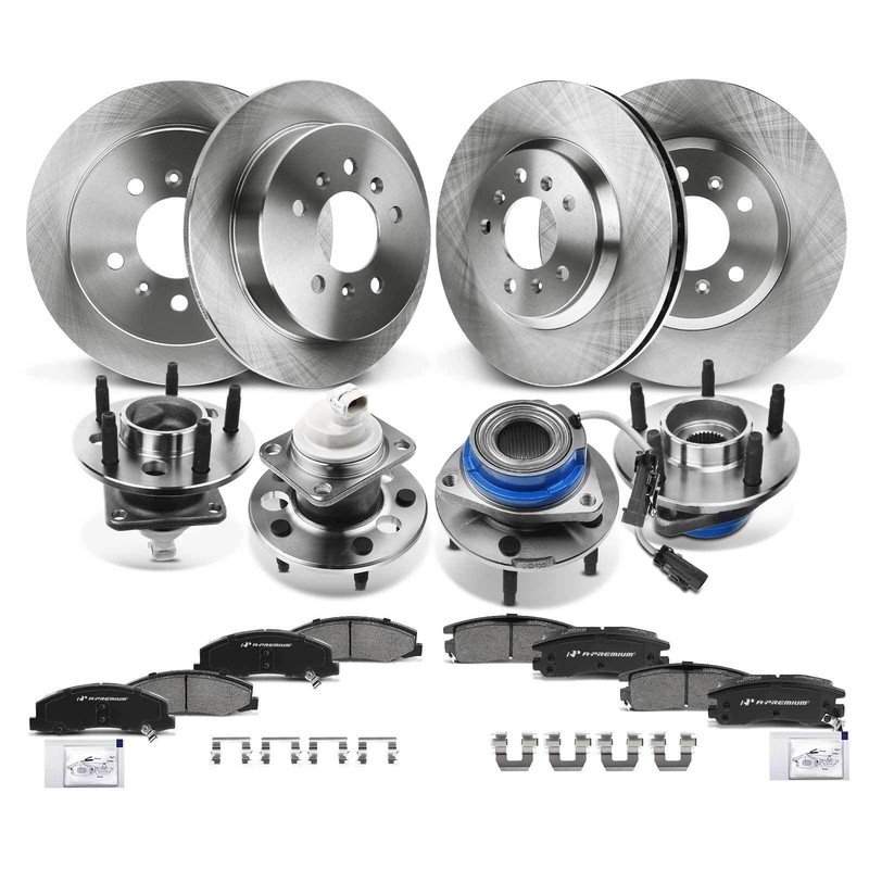 Front & Rear Disc Rotors & Brake Pad + Wheel Hub Bearing for Chevy Monte Carlo gallery