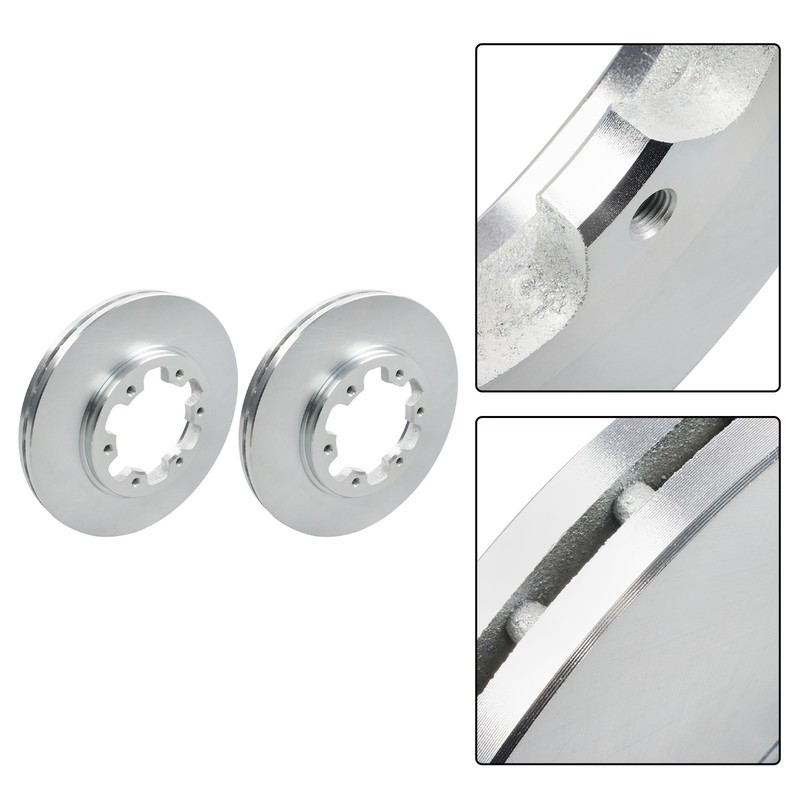 Front Disc Brake Rotors + Ceramic Brake Pads For Nissan Frontier 1998-2002 2.4L gallery
