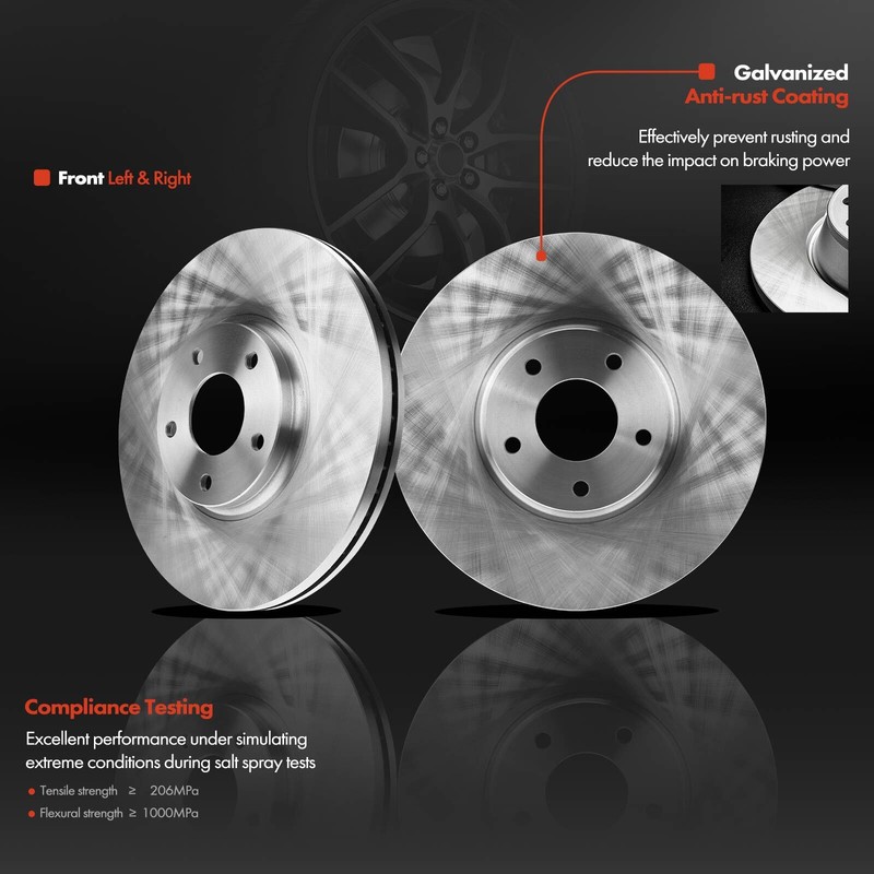 Front Disc Brake Rotors & Ceramic Pads + Brake Calipers for Nissan Murano 3.5L gallery