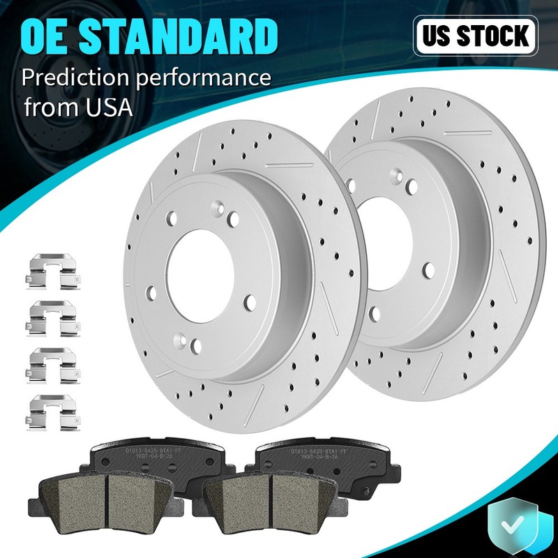 Rear Disc Rotors Brake Pads For Hyundai Elantra Gt Kona Veloster Forte Koup Soul