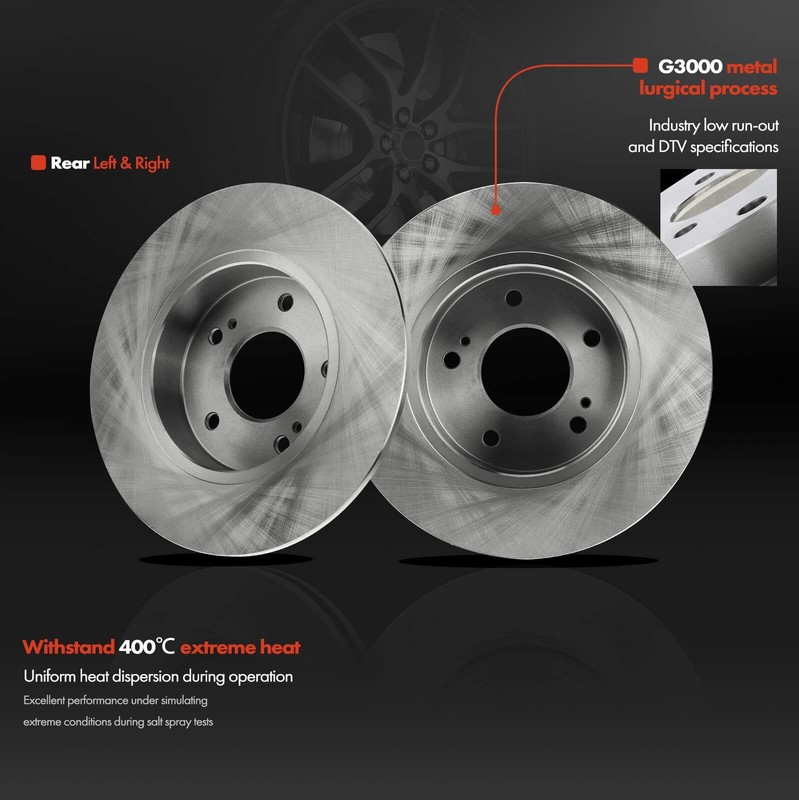 2x Rear Left & Right Disc Brake Rotors for Nissan Maxima 94-03 Infiniti I30 I35 gallery