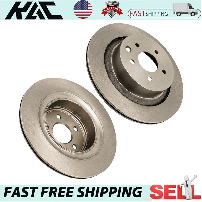 Set of 2 Rear Disc Brake Rotors 329.6mm For INFINITI G37 2009-2013 G35 2008