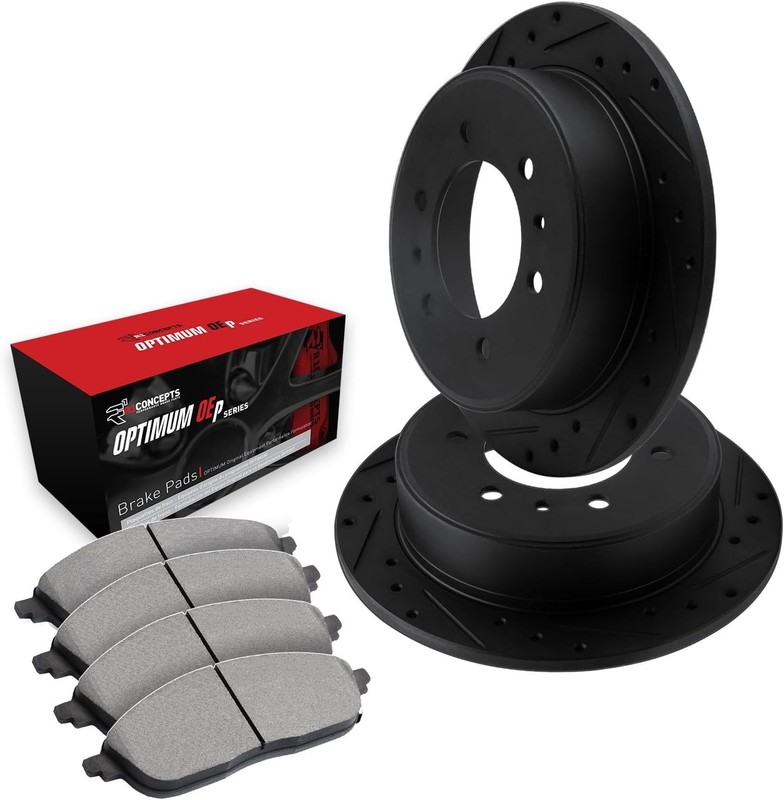 Rear Brake Rotors + Ceramic Pads for 2015-2019 Ford Transit 150 250 350 HD