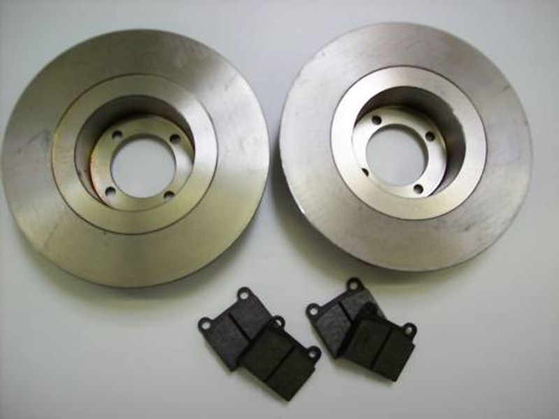 BMW 1502 E10 set brake discs + pads front manufacturing years 75-77