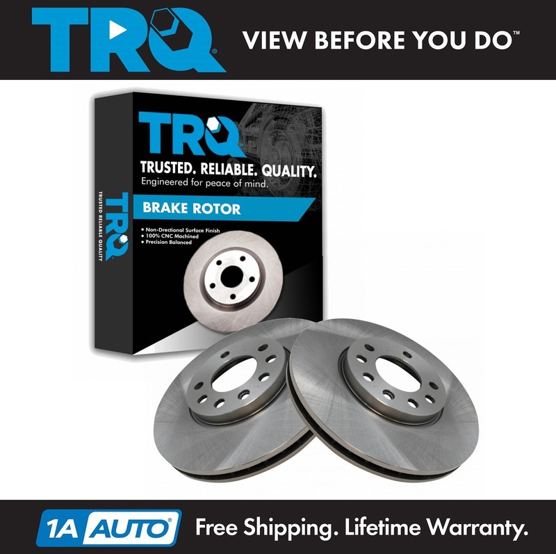 TRQ Front Brake Rotors Set For 2003-2011 Saab 9-3 2010 9-3X