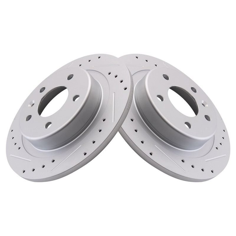 TRQ BRA46751 Disc Brake Rotors For Chevy Malibu 2016-2021 LH OR Right Rear