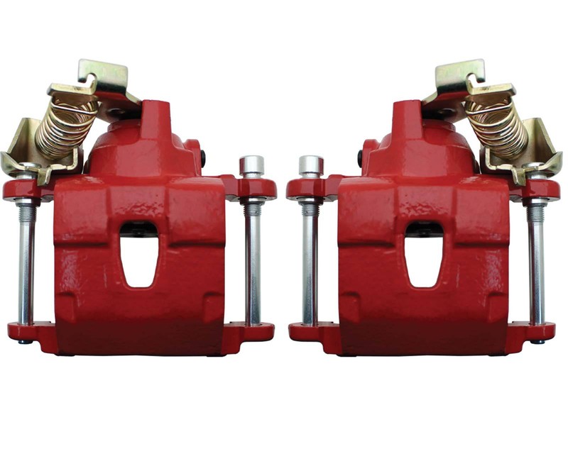 Ford 9" Rear Disc Brake High Performance Powder Coated Red Calipers & Valve PV4 gallery