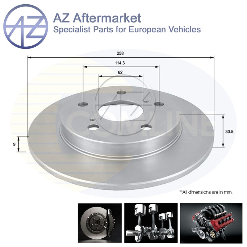 Fits Toyota Auris 2006-2018 Corolla 2001-2018 AZ Rear Brake Disc #1 4243112260