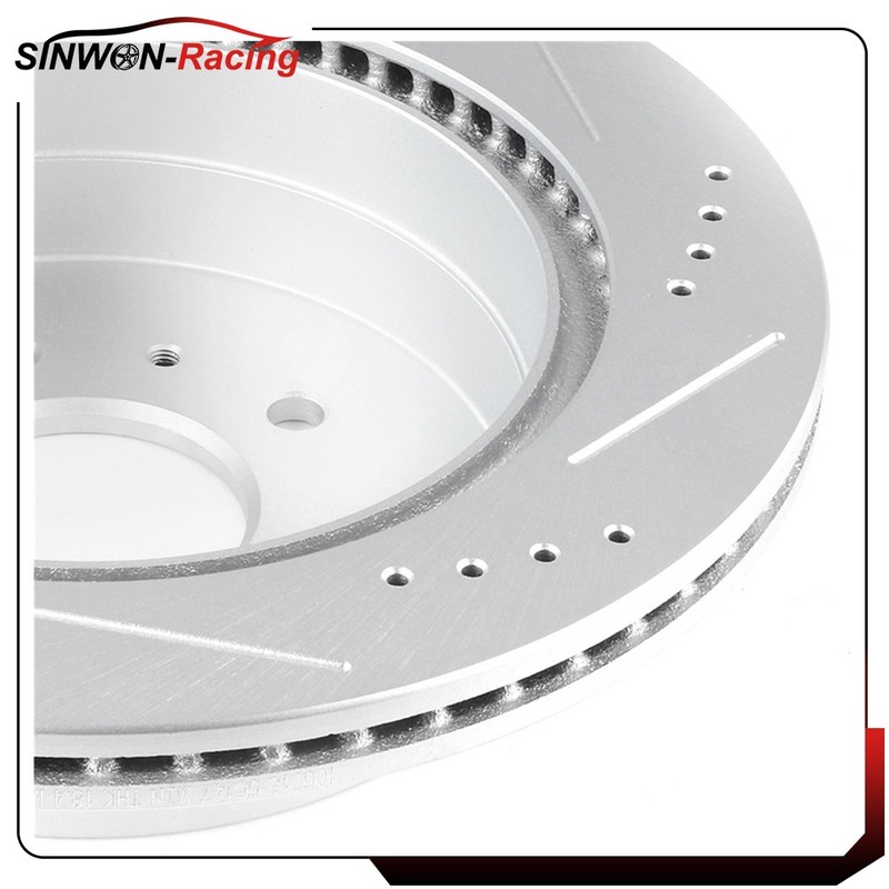 Rear Brake Rotors Drilled Slotted For 07-09 Chevy quinox 08-10 Saturn Vue gallery