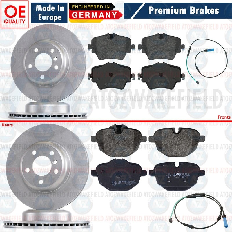 FOR BMW 5 SERIES X3 X4 Z4 FRONT REAR BRAKE DISCS PADS WEAR WIRE SENSORS 330mm