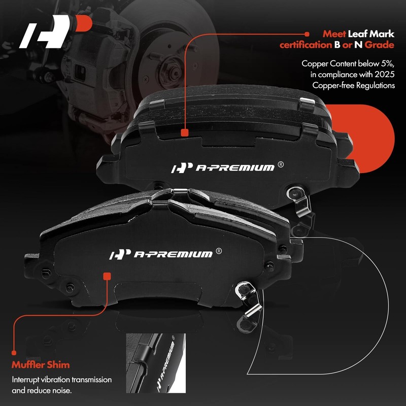 A-Premium Front & Rear Disc Brake Rotors & Pads for Dodge Grand Caravan 12-16 gallery
