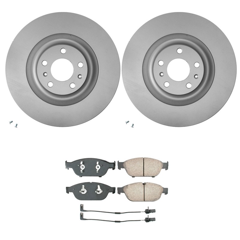 Hella Front Rotors Akebono EURO Ceramic Disc Brake Pads Kit For A8 Quattro 2010