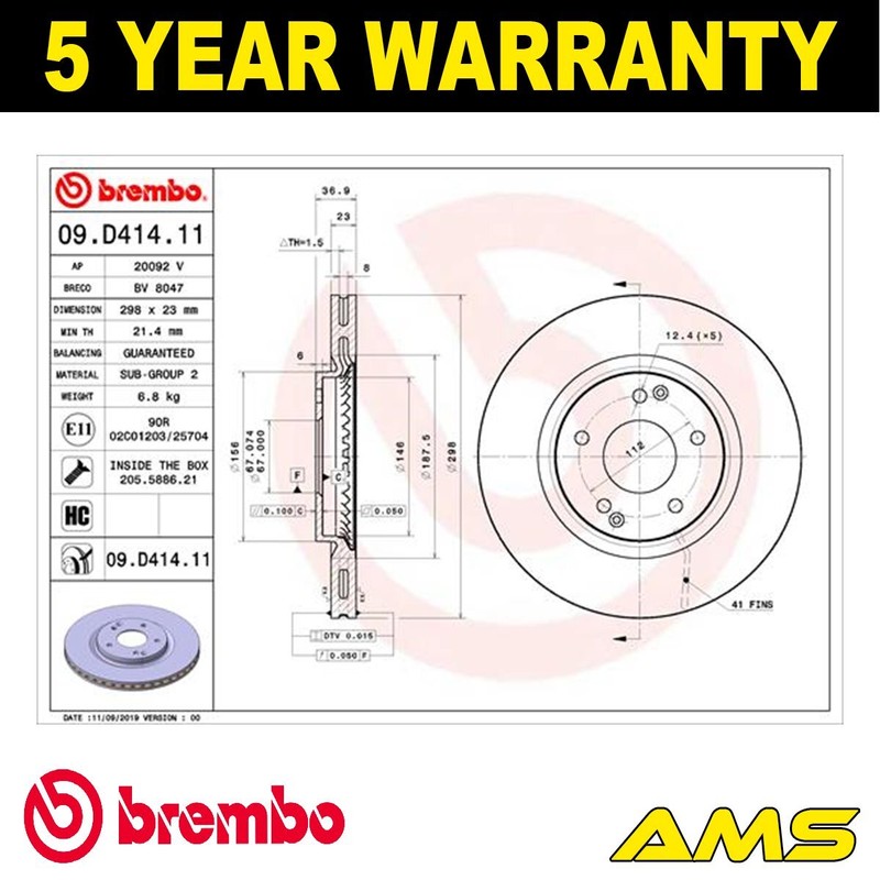 Fits Ssangyong Tivoli XLV 1.2 1.5 1.6 D + Other Models Brake Discs Front Brembo gallery