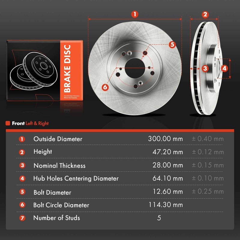 4x Disc Brake Rotors for Honda Accord 2006-2012 Acura TSX 2009-2014 Front & Rear gallery