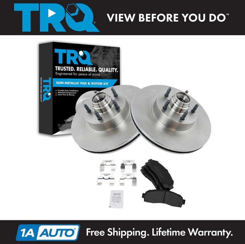 TRQ Front Premium Posi Semi Metallic Brake Pad Rotor Kit for Sport Trac SUV