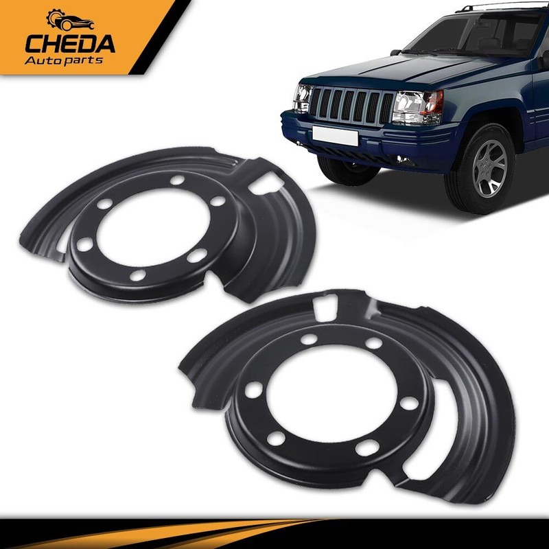 Front Brake Dust Shields LH & RH Fit For 1984-2006 Grand Cherokee XJ Wrangler