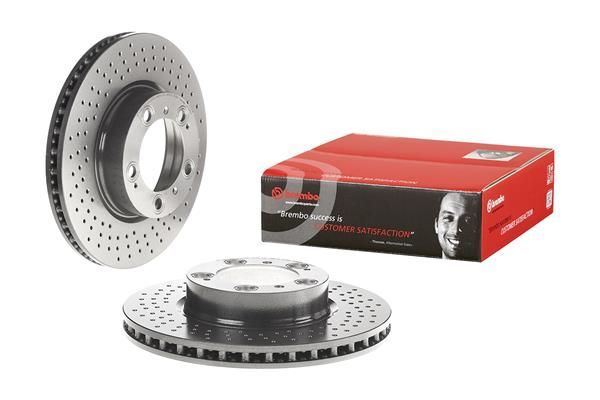 Front Brake Discs Perforated Vented + Pads For Porsche 911 Boxster Cayman BREMBO gallery