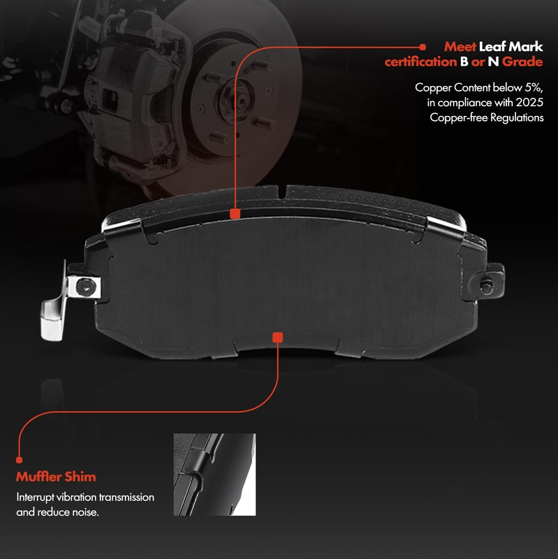 Front Disc Rotors & Ceramic Brake Pads + Brake Caliper for Subaru Legacy Outback gallery