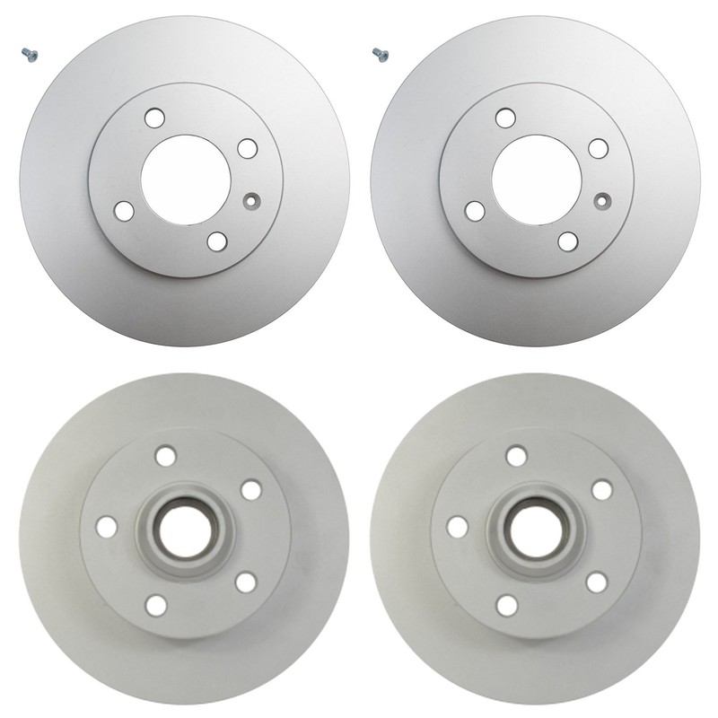 Hella Front 256mm Rear 226mm Brake Rotors Kit For Volkswagen Passat TDI AHU 1998