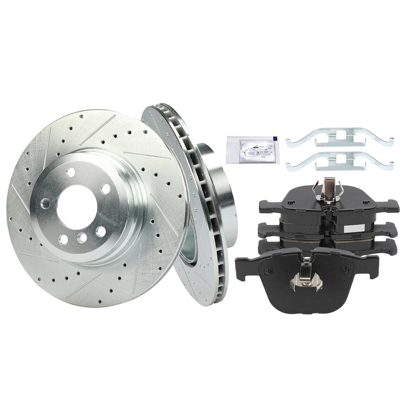 2-Wheel Set Brake Disc and Pad Kits Rear for E71 X6 Series BMW E70 X5 2008-2019