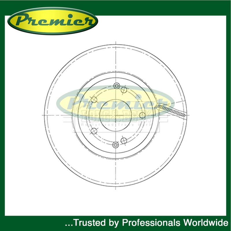 Premier Front 1x Brake Disc Fits Ssangyong Korando 2010- 2.0 D 2.2 4144134001