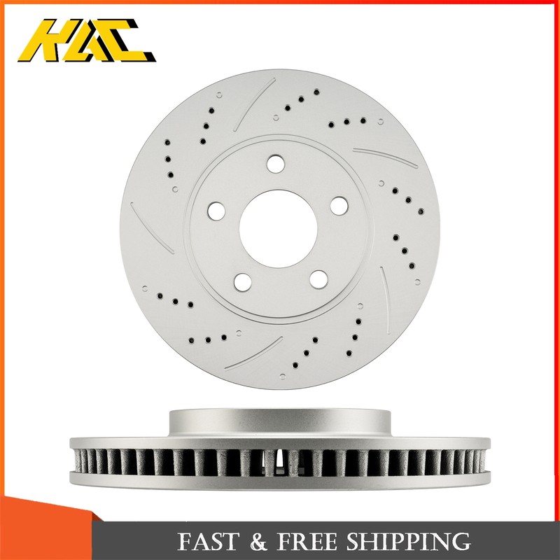 Front Drilled Brake Rotors For Cadillac DeVille 97-05; Buick LeSabre 00-05 55034
