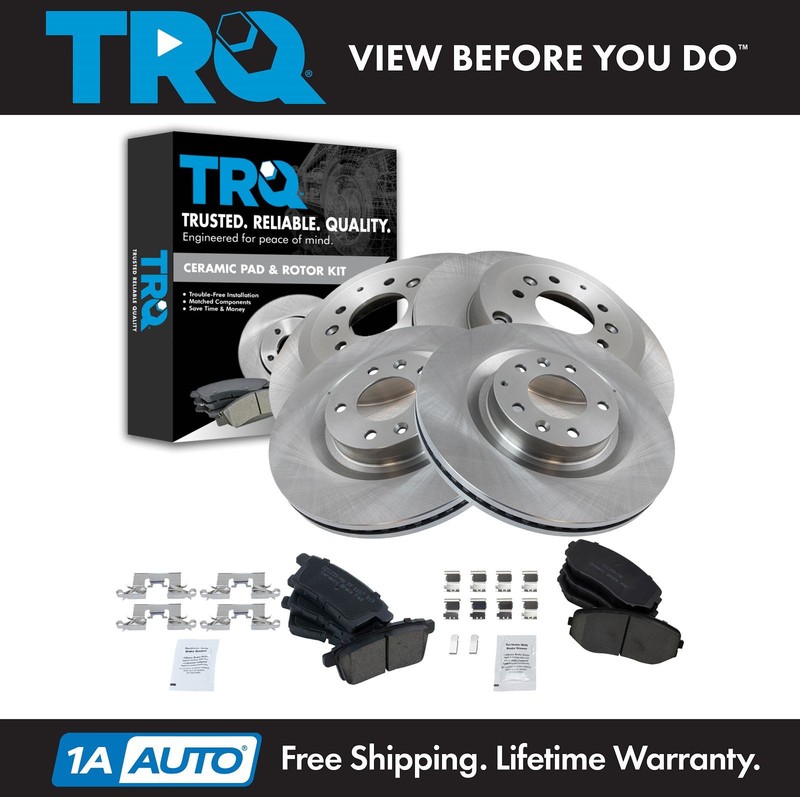 TRQ Front & Rear Ceramic Brake Pad & Rotor Kit for Mazda CX-9 SUV Truck New