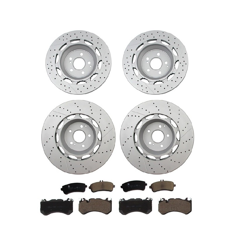 New Front+Rear Brake Disc Rotors+Pads For 2014-2020 Mercedes Benz S63 S65 AMG US gallery