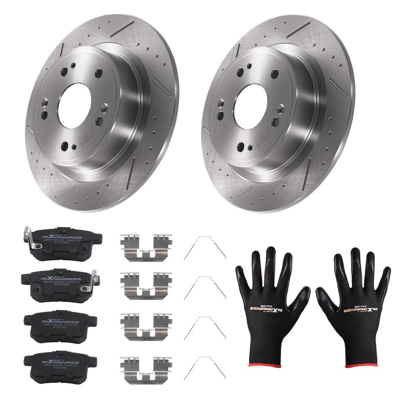 Rear Brake Rotors and Pads Set for Acura TSX 2009-2014 / Honda Accord 2008-2017