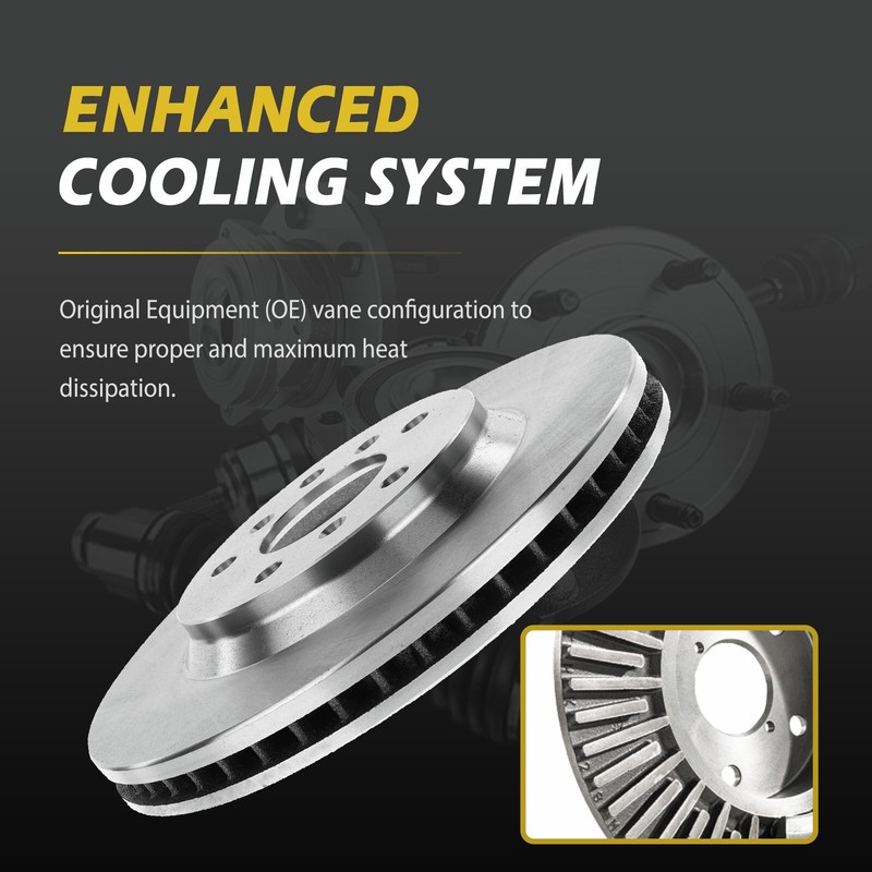12.99 in Front Brake Rotors for Silverado Sierra 1500 Limited Yukon XL - Vented gallery