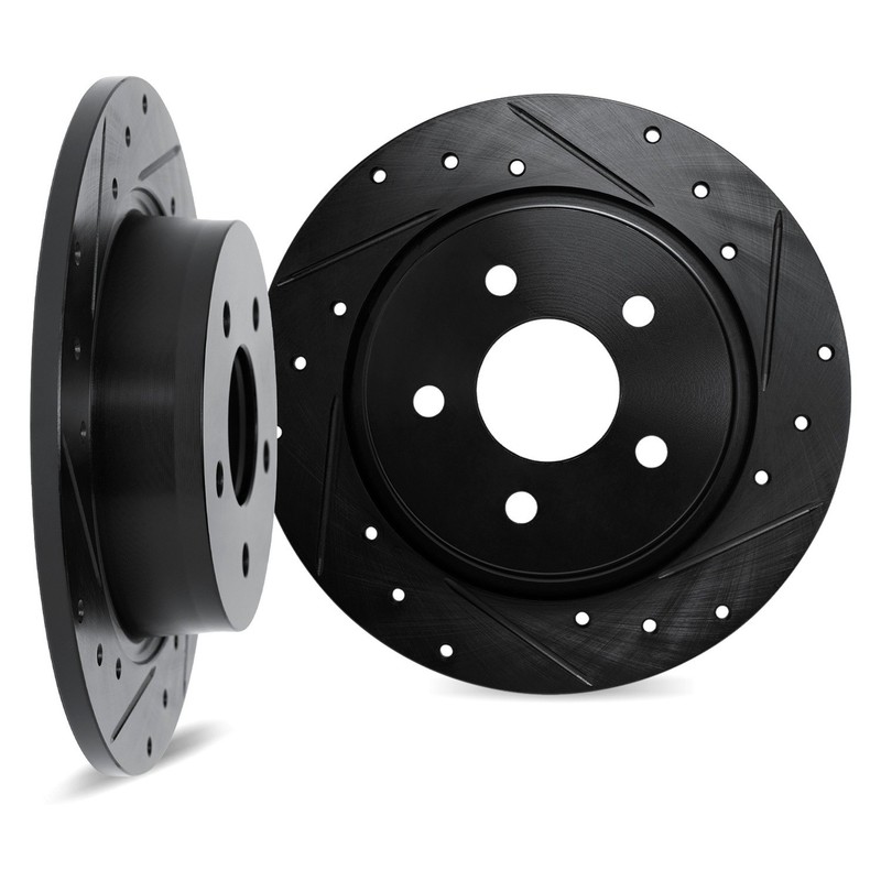 For Volkswagen Transporter 75-78 Brake Rotor Set DFC Premium Drilled & Slotted