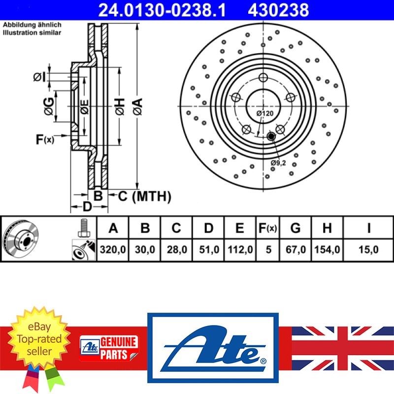Brake Disc For Mercedes A-CLASS B-CLASS CLA GLA-CLASS 11-19 2464212712