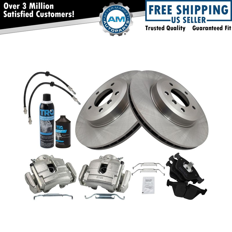 Brake Pad & Rotor Kit Semi-Metallic Fits BMW