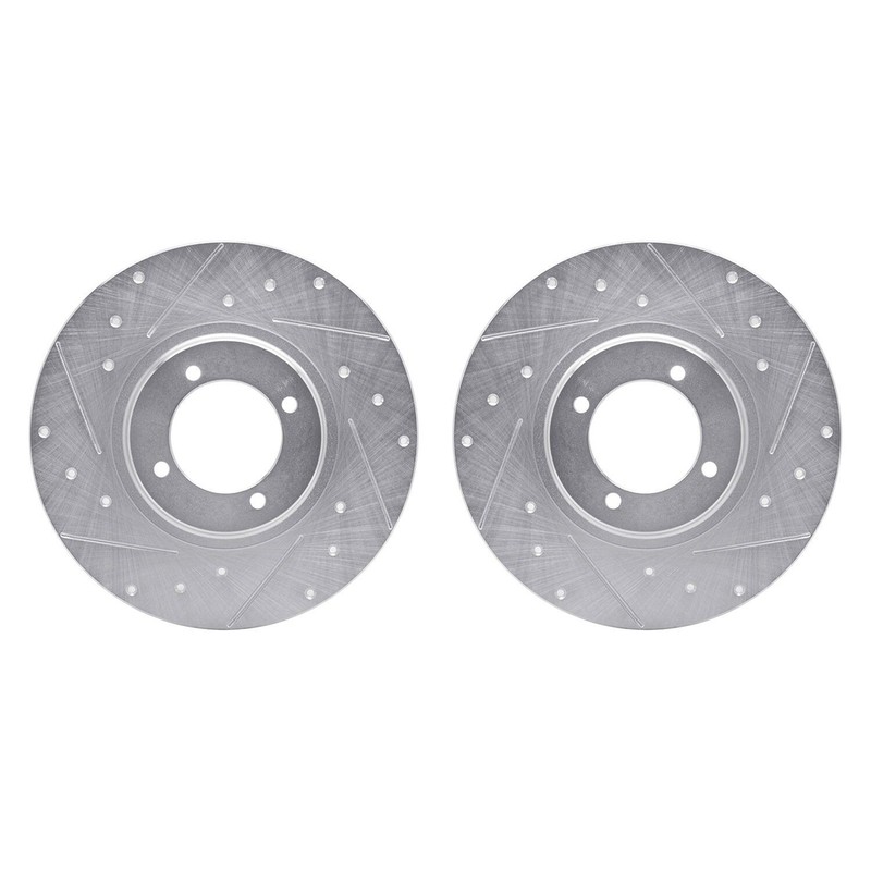 For MG MGB 1973-1980 R1 Concepts Drilled & Slotted Front Brake Rotor Set