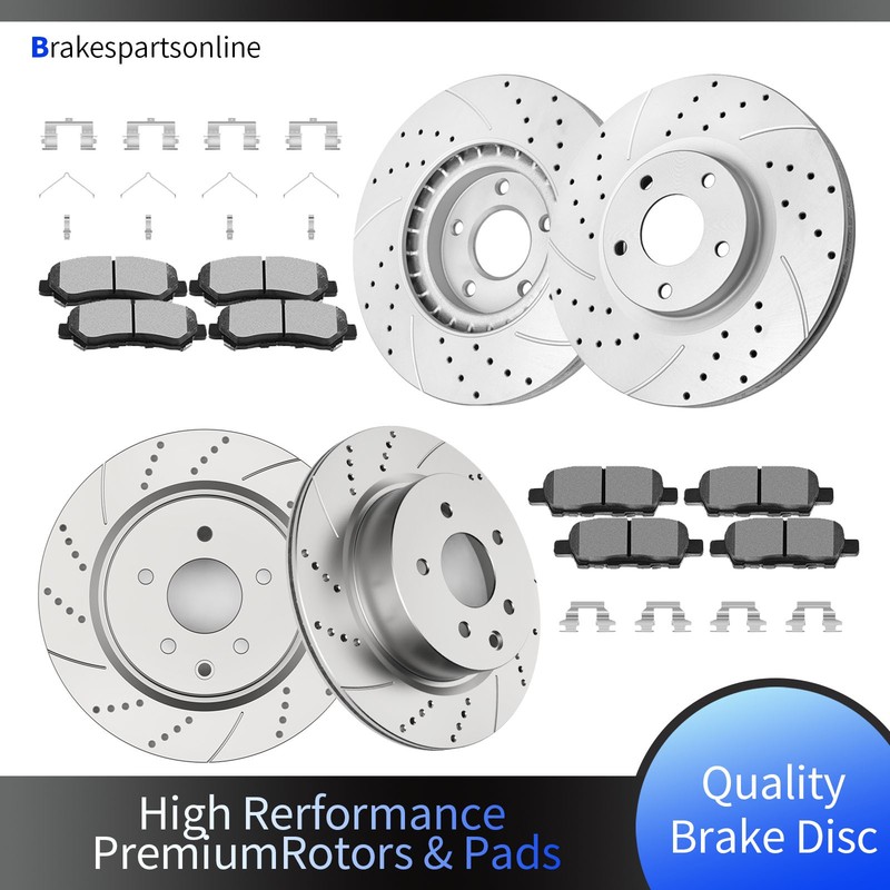 Fit for Nissan Maxima 2016-2023 All Models Front Rear Brake Rotors Brake Pads