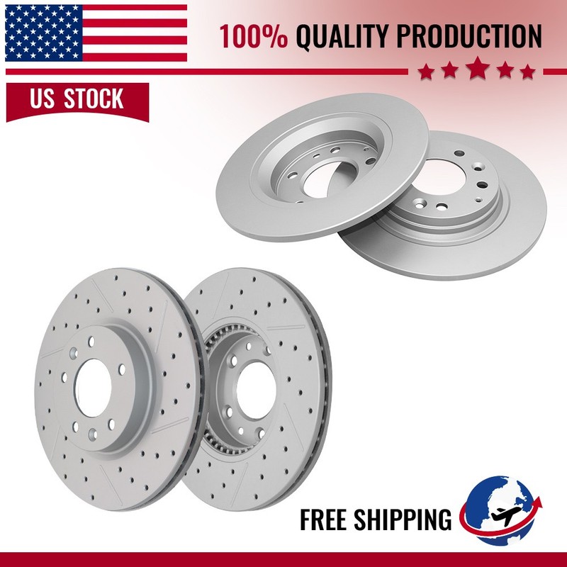 299mm Front 280mm Rear Brake Disc Rotors Set For 06-12 Fusion Mazda 6 MKZ Zephyr