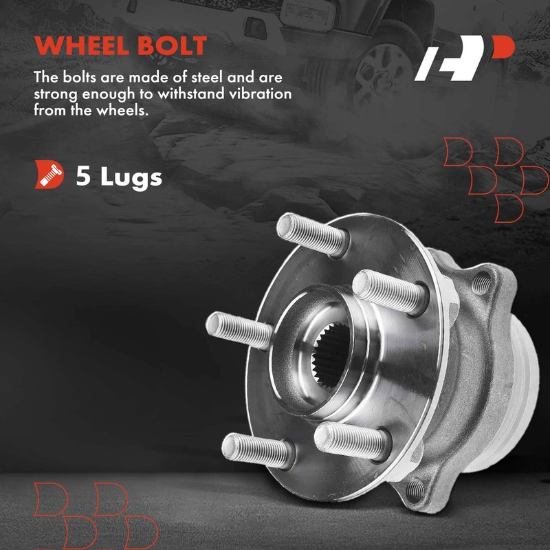Rear Disc Brake Rotor & Pads + Wheel Hub for Subaru Impreza 2012-2016 Crosstrek gallery