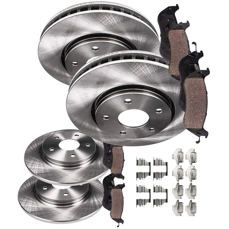 Front Rotors Kit Rear Brake Pads for 2003-2008 Honda Pilot