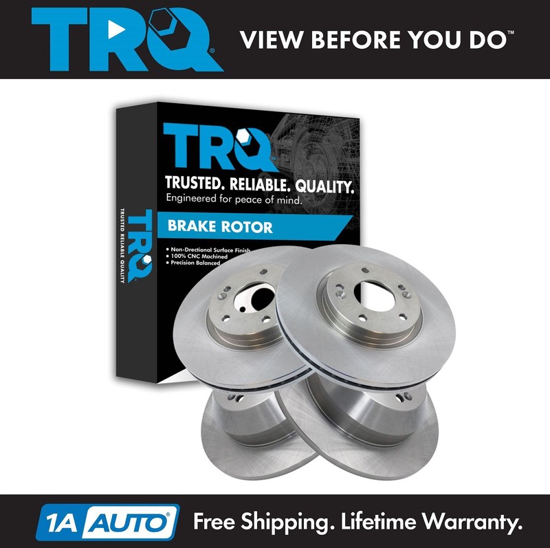 TRQ Front & Rear Brake Rotor Kit of 4 for Hyundai Santa Fe Kia Sorento
