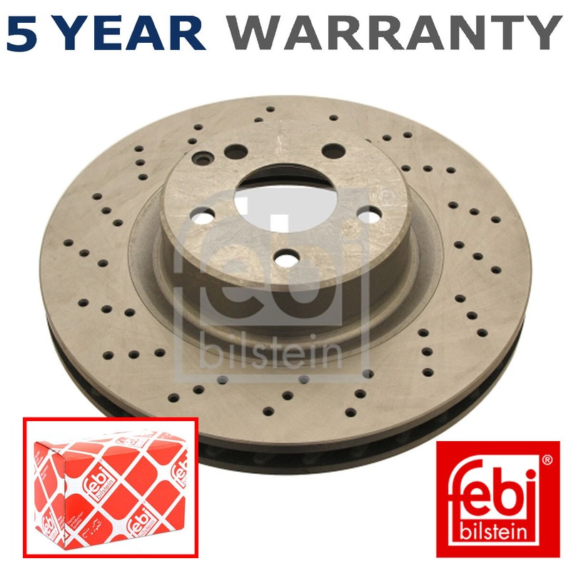 Febi Front 1x Brake Disc Fits Mercedes S-Class 1998-2005