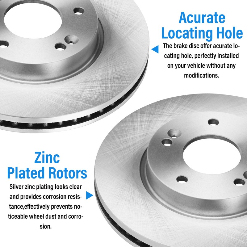 Front Disc Brake Rotors for Hyundai Elantra Veloster Kia Forte 31584 5Lugs gallery