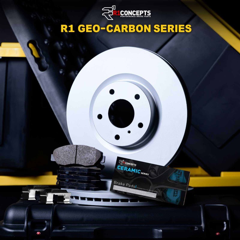 R1 Concepts Rear Brake Rotors Carbon Coated Ceramic Pads Hardware gallery