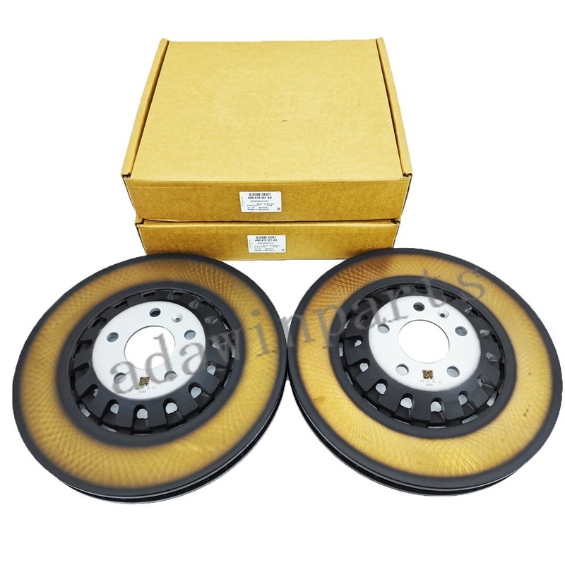 2Pcs Performance Front 375mm Vented Brake Disc Rotors For Audi A6 A8 Q Q7 Q8