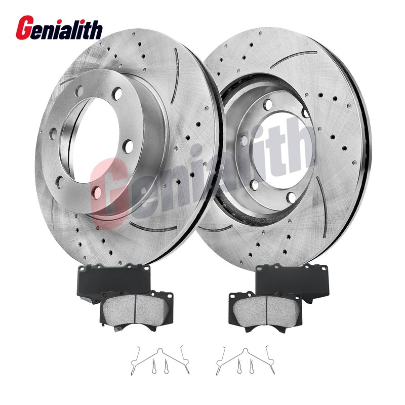 Front Disc Rotors + Ceramic Brake Pads For Toyota Sequoia 2001-2005 2006 2007