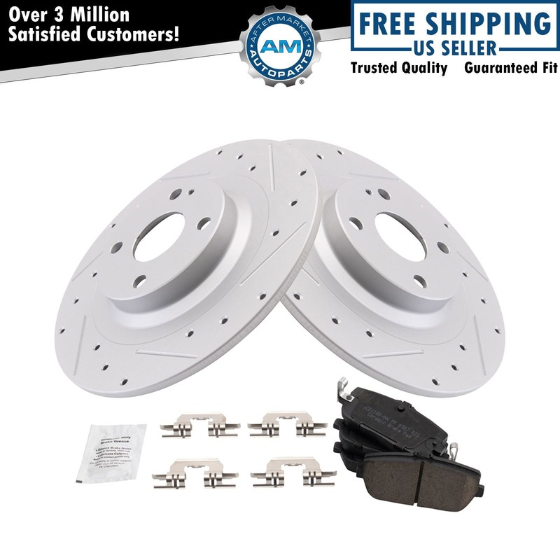 Performance Rear Brake Pad & Rotor Kit Ceramic Fits Fiat Mazda