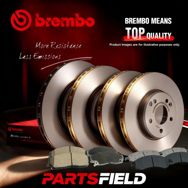 Full Set Brembo UV Coated Disc Rotors+KDH Brake Pads for Volvo XC70 136 BZ 07-16