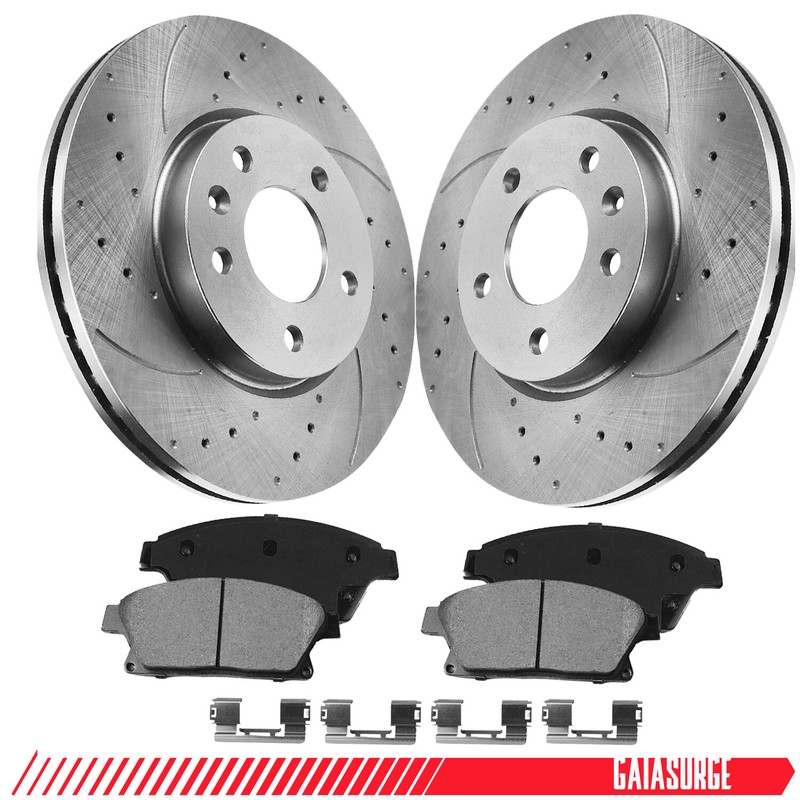 Front Disc Brake Rotors Ceramic Brake Pads for Chevy Cruze Volt Buick Verano