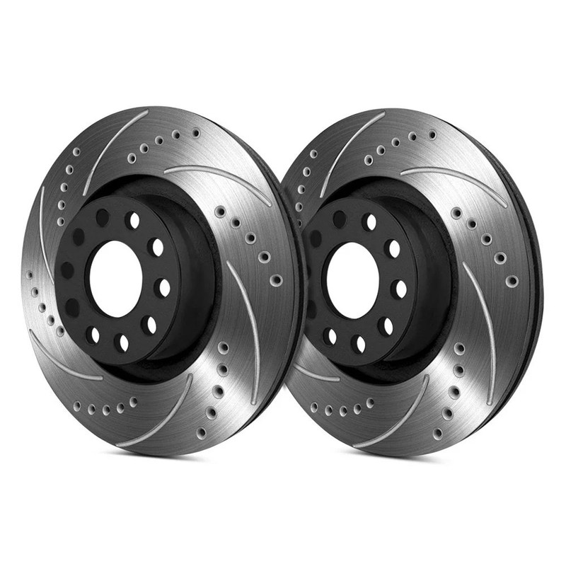 For Chevy Cruze 18-19 SP Performance Drilled & Slotted 1-Piece Rear Brake Rotors gallery